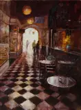 Herman Pekel, Royal Arcade [Melbourne], Oil on Board
