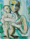 Joe Furlonger, Mother & Child, 1989, Ink & W/Clr