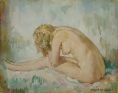 Garrett Kingsley, Nude Model, Oil on Canvas on Board