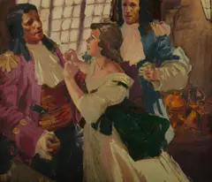 William Pidgeon, Illustration from 'Scarlett and Green, Oil on Canvas Board