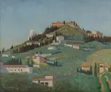 Douglas Robert Dundas, Florentine Hillside, 1928, Oil on Canvas