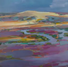 Winding River by John Turton, Oil on Canvas, sold Mar 2020