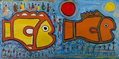 Marg Adams, Fish Fish, 2007, Acrylic on Canvas