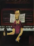 Pro Hart, Man at Organ