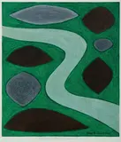 John Coburn, Stream of Consciousness I, Acrylic & Oil Pastel on Paper