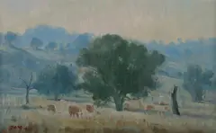 Mists Rising by William Dargie, Oil on Canvas Board, sold Nov 2019