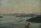 The Old Schooner [Sydney Harbour] by Will Ashton, Oil on Canvas on Board, sold Nov 2019