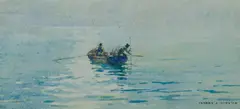 Harry J Weston, Collecting the Traps, Sydney Harbour, W/Clr & Gouache