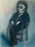 Robert Dickerson, Seated Man, Pastel