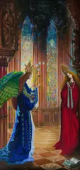Wolfgang Grasse, Annunciation, 1979, Oil on Board