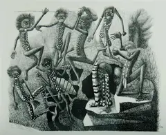 Keith Looby, History of Australia, Murderous Fights, Lithograph 99/100
