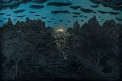 Moonrise by Henri Bastin, 1965, Oil on Foil on Board, offered Nov 2019