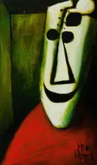 The Shift Boss by Pro Hart, 1993, Oil on Board, sold Nov 2019