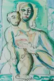 Joe Furlonger, Mother & Child, 1989, Ink & W/Clr