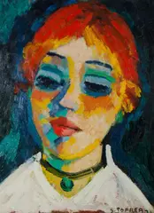 The Green Locket by Salvatore Zofrea, 1971, Oil on Board, sold Nov 2019