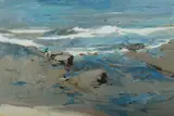 Alan Douglas Baker, Father & Son Fishing Off the Rocks