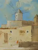 Colin Parker, Old Windmills, Palma, Majorca
