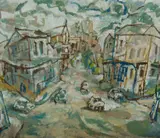 Rod Holdaway, Blue Street, 2010, Oil on Cotton Duck