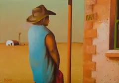Peter Moller, The Station-Hand's Missus, 1972, Oil on Board