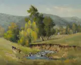 Werner Filipich, Berry Sheoaks, 1987, Oil on Board