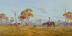 William O'Shea, Mob on the Move, 1991, Oil on Canvas on Board