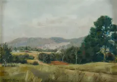 Kenneth Jack, On the Road to Lysterfield, 1944, Oil on Board