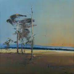 Afternoon, Long Flat by Robert Hagan, Oil on Canvas on Board, offered Nov 2019