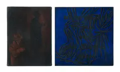 Margaret Morgan, Your Gaze Bites the Side of My Face, 1987, Oil on Cotton, Oil on Linen (diptych)