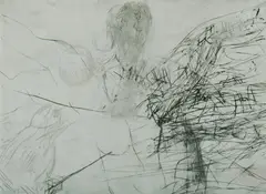 Mike Parr, Solar Winds #1, 1989, Drypoint Etching 2/8