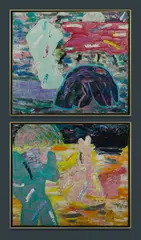 Victor Majzner, (2), Mixed Media on Canvas (2)