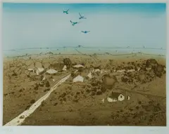 Tibooburra by Clifton Pugh, Aquatint 49/50, sold Nov 2019