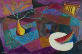 Maksymilian Feuerring, Pear Tree Plus, Oil on Board