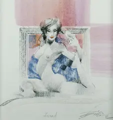 Framed by Charles Billich, Mixed Media on Paper, sold Nov 2019