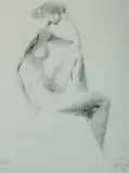 Charles Billich, Pensive Nude, 1981, Hand signed in pencil by the artist
