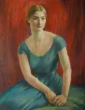 Portrait of a Young Woman by J. Noel Kilgour, Oil on Board, sold Nov 2019