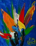 Pro Hart, Floral Glow, 1998, Oil on Canvas on Board