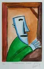 Underground Miner by Pro Hart, Hand-Painted Etching 9/100, offered Nov 2019
