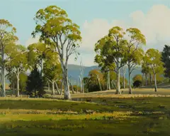 Afternoon at the Gully (Willi Willi) by Les Graham, Oil on Canvas on Board, sold Nov 2019