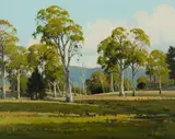 Les Graham, Afternoon at the Gully (Willi Willi), Oil on Canvas on Board