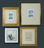 (4) Four Prints. Ex libris plate for F C V Lane by Norman Lindsay, sold Nov 2019