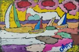 Malcolm de Chazal, Untitled (3 Yachts)