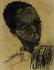 Irma Stern, Young Student, paper. Has spray fixative (see extra images)