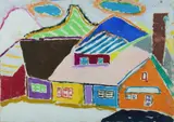 Malcolm de Chazal, Untitled (Double-sided - 2 Flowers, House)
