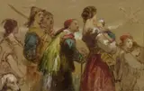 Charles Cattermole, The Procession, W/Clr & Gouache