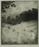 István Réti, After the Bath, c, 1900, Etching