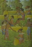 Nyoman Berata, Rice Harvest,' Ubud, Bali, 1985, Tempera on Canvas