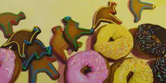 Monika Behrens, Toolache Wallaby Honey Biscuits, 2008, Oil on Canvas