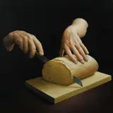 James Guppy, Cutting the Bread, 2009, Acrylic on Linen