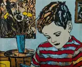 Boy with Schnabel Print by David Bromley, 2007, sold Nov 2019