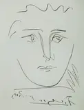 Pablo Picasso, pour Roby.' Posthumous edition from the original plate, Etching